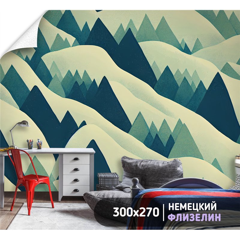 Фотообои детские горы снег 300х270 см флизелиновые с виниловым покрытием
