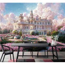 Фотообои детям сказочный замок 400х270 см моющиеся
