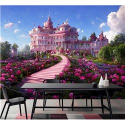 Фотообои для девочки сказочный замок 500х270 см в игровую