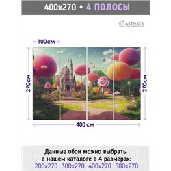 Фотообои для девочки сказочный замок 400х270 см в игровую