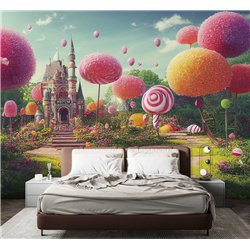 Фотообои для девочки сказочный замок 400х270 см в игровую