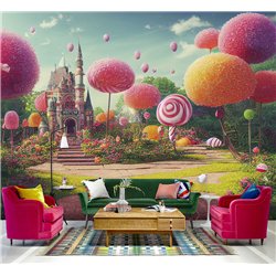 Фотообои для девочки сказочный замок 500х270 см моющиеся