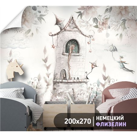 Фотообои для девочки рапунцель цветы 200х270 см в детскую
