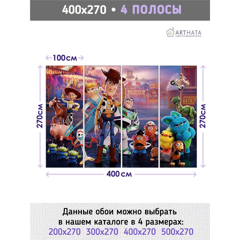 Фотообои в детскую История игрушек 400х270 см в игровую