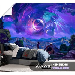 Фотообои детские космос планеты 200х270 см для девочек для мальчиков