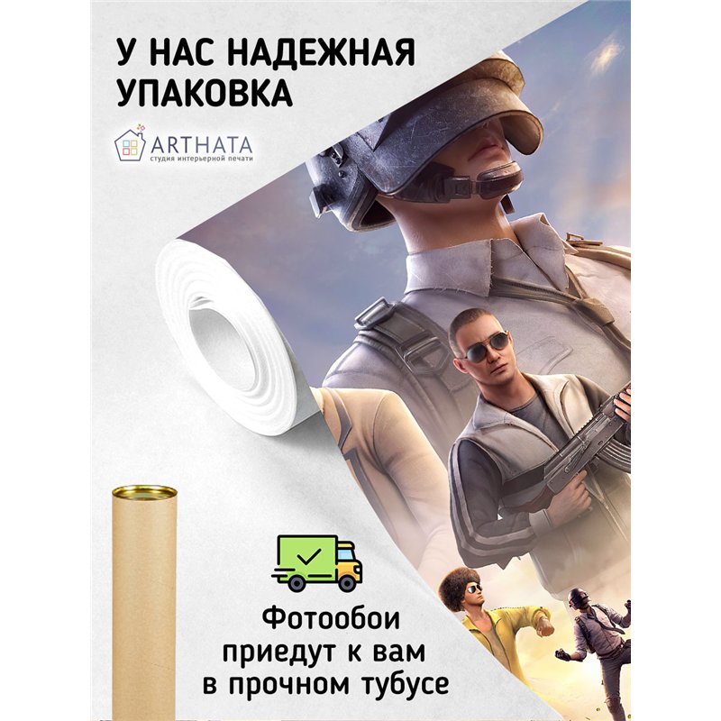 Фотообои детям PUBG персонажи игры 200х270 см для девочек для мальчиков