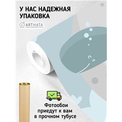 Фотообои в детскую кит под луной 200х270 см для девочек для мальчиков