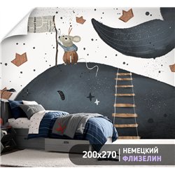Фотообои детям бумажные кораблики 200х270 см для девочек для мальчиков