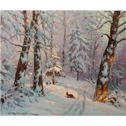 Зимний лес - Модульная картины, Репродукции, Декоративные панно, Декор стен