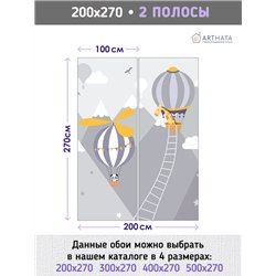 Фотообои для подростка воздушные шары 200х270 см в спальню