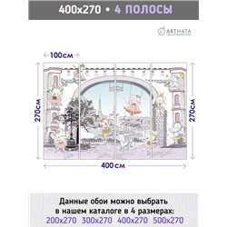 Фотообои девочкам Париж балерина 400х270 см в игровую