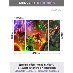 Фотообои для мальчика человек паук 400х270 см в игровую
