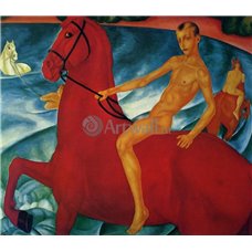 Картина на холсте по фото Модульные картины Печать портретов на холсте Купание красного коня