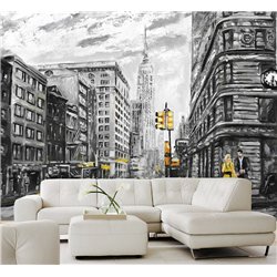 Фотообои улочка Нью йорка 200х270 см для зала