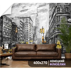 Фотообои улочка Нью йорка 400х270 см для спальни