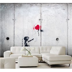 Фотообои для спальни граффити Бэнкси Banksy 300х270 см интерьерные