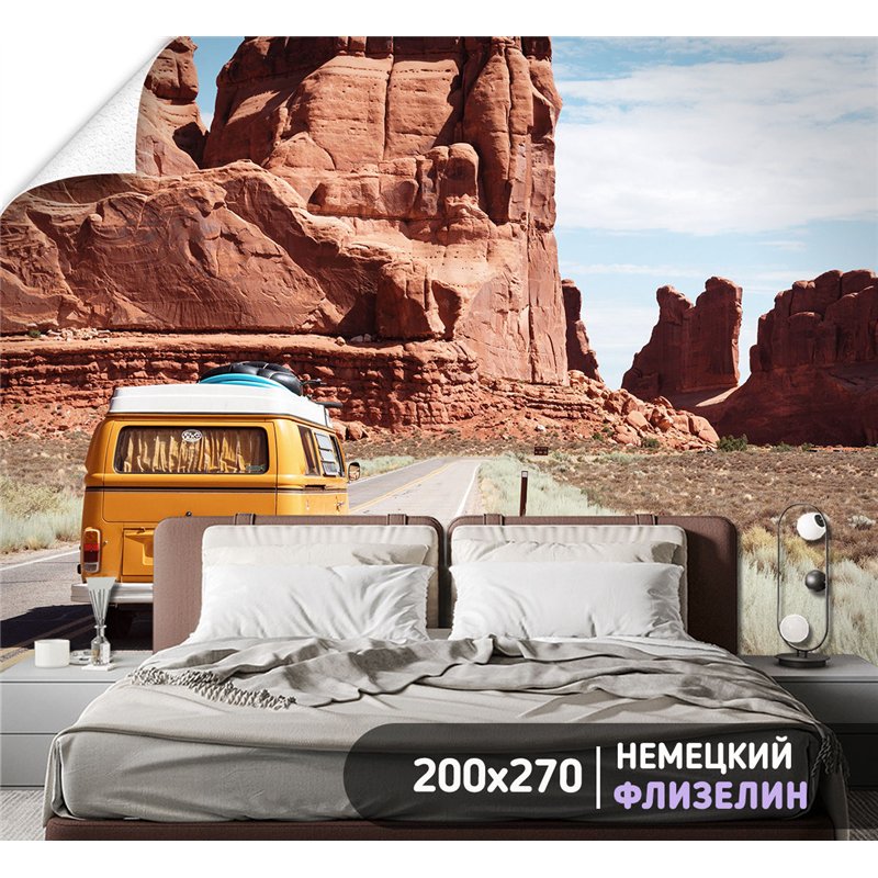 Фотообои трейлер пустыня Аризона 200х270 см интерьерные