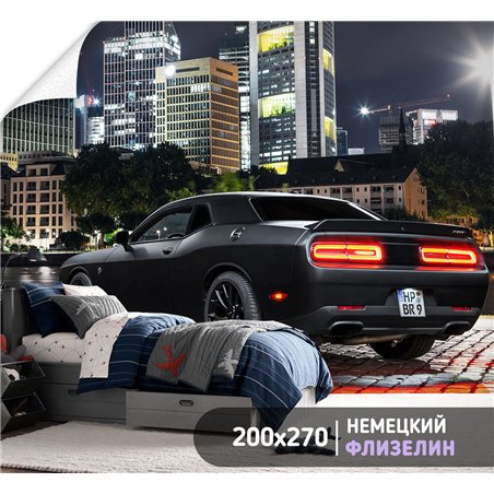 Фотообои в коридор машина ночной город 200х270 см интерьерные