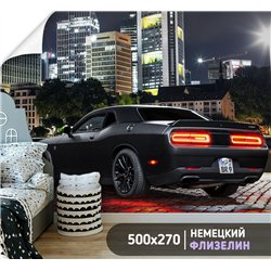 Фотообои машина ночной город 500х270 см для спальни