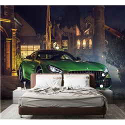 Фотообои зеленая машина 300х270 см моющиеся