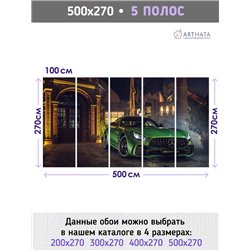 Фотообои для кухни зеленая машина 500х270 см флизелиновые с виниловым покрытием