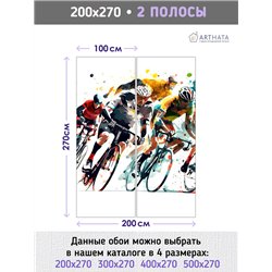 Фотообои Велоспорт 200х270 см для коридора
