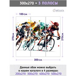 Фотообои Велоспорт 300х270 см для декорирования стен в зале