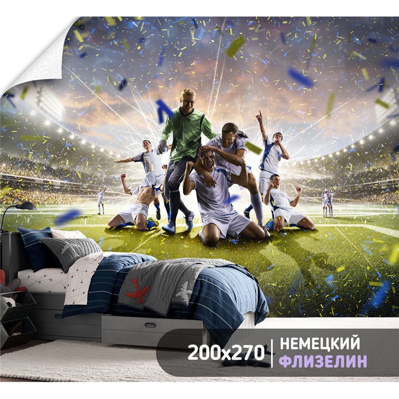 Фотообои Спорт - футбольное поле 200х270 см моющиеся