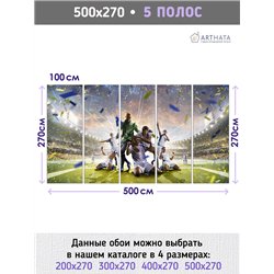 Фотообои Спорт - футбольное поле 500х270 см для спальни