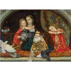 Картина на холсте по фото Модульные картины Печать портретов на холсте Миссис Литхарт и трое её детей