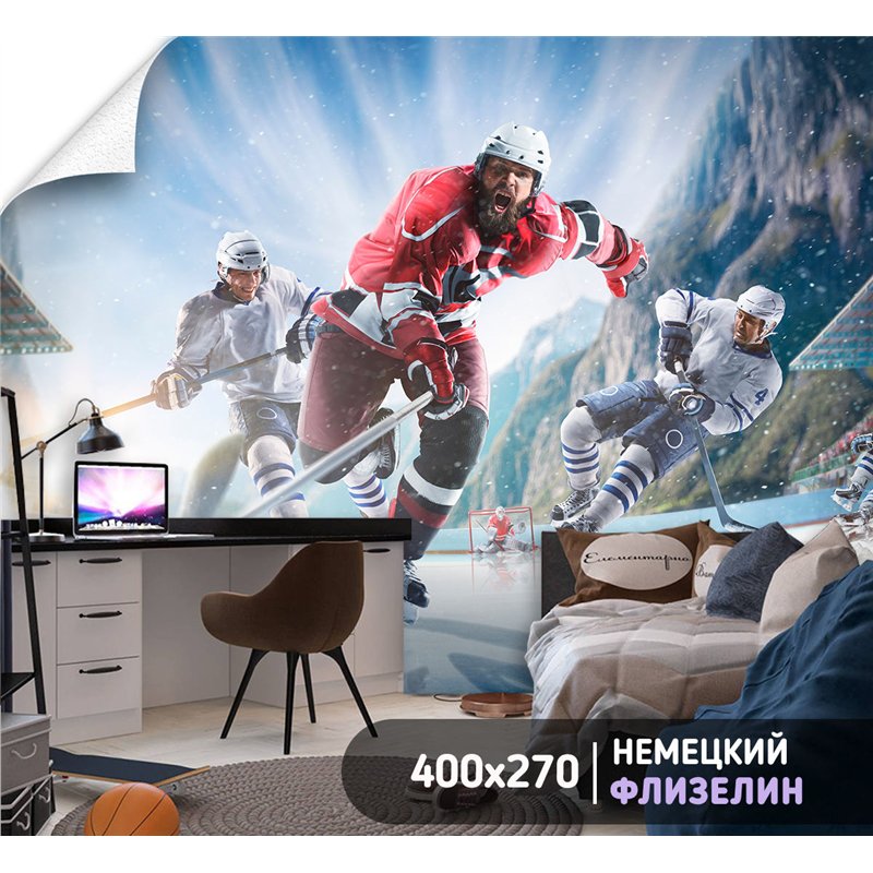 Фотообои Спортивные игры - хоккейк 400х270 см для спальни