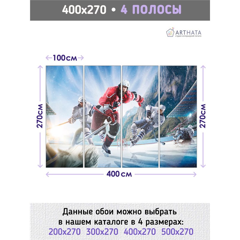 Фотообои Спортивные игры - хоккейк 400х270 см для спальни