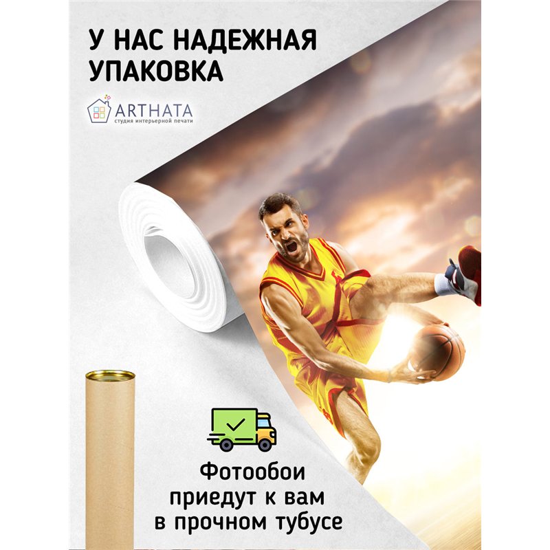 Фотообои Спорт - баскетбольный мяч 500х270 см для спальни