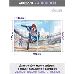 Фотообои Спорт - американский футбол 400х270 см для декорирования стен в зале