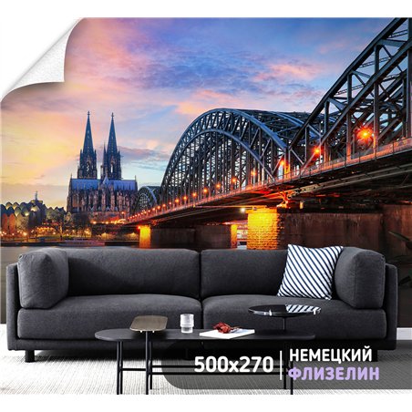 Фотообои для интерьера - 500х270см из 5и полос. Обои для стен, оформление спальни, детской комнаты, кухни, гостинной.