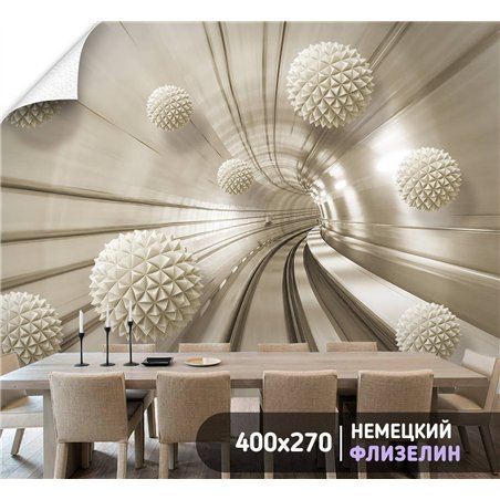 Фотообои для интерьера - 400х270см из 4х полос. Обои для стен, оформление спальни, детской комнаты, кухни, гостинной.