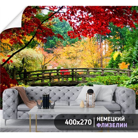 Фотообои для интерьера - 400х270см из 4х полос. Обои для стен, оформление спальни, детской комнаты, кухни, гостинной.