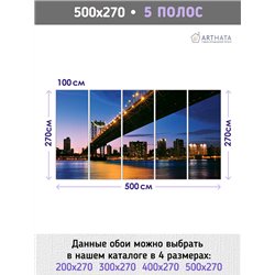 Фотообои для интерьера - 500х270см из 5и полос. Обои для стен, оформление спальни, детской комнаты, кухни, гостинной.