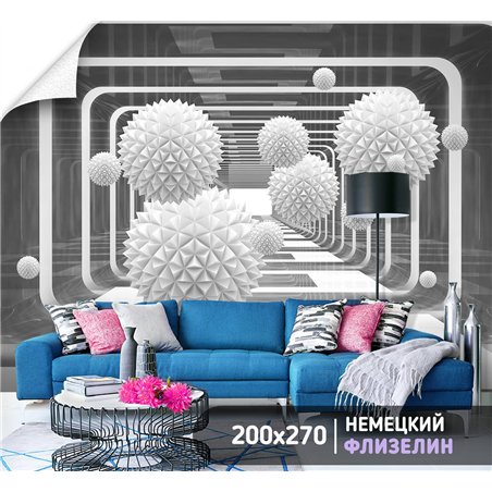 Фотообои для интерьера - 200х270см из 2х полос. Обои для стен, оформление спальни, детской комнаты, кухни, гостинной.