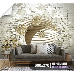 Фотообои для интерьера - 300х270см из 3х полос. Обои для стен, оформление спальни, детской комнаты, кухни, гостинной.