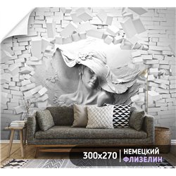 Фотообои для интерьера - 300х270см из 3х полос. Обои для стен, оформление спальни, детской комнаты, кухни, гостинной.
