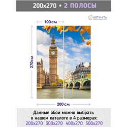 Фотообои для интерьера - 200х270см из 2х полос. Обои для стен, оформление спальни, детской комнаты, кухни, гостинной.
