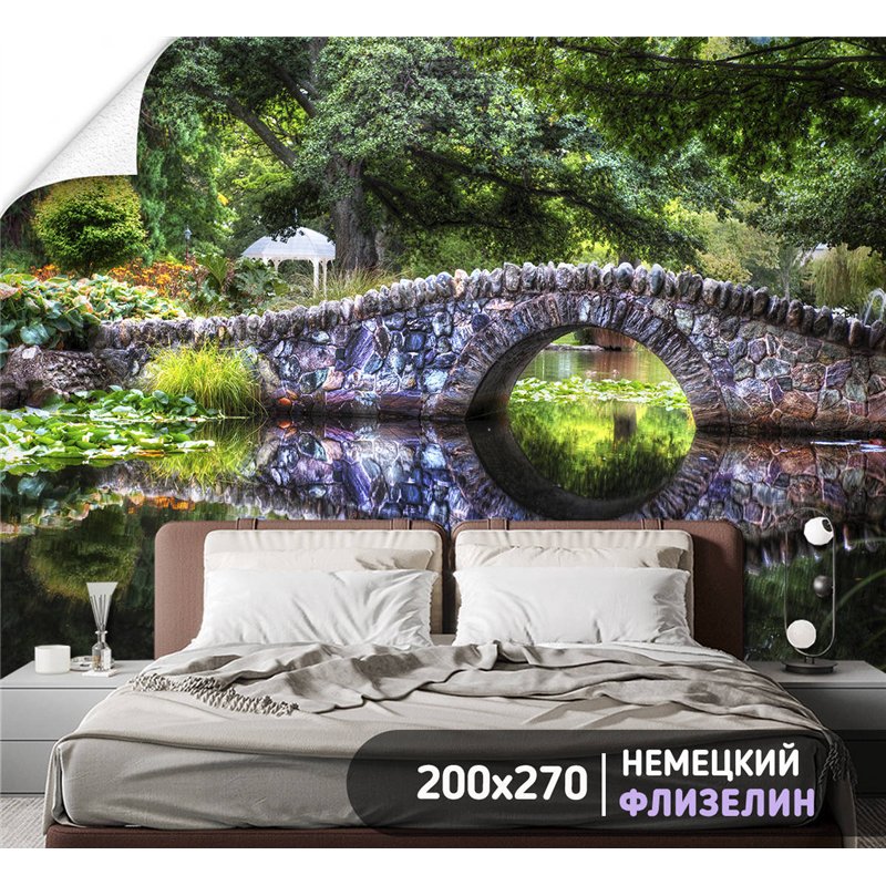 Фотообои для интерьера - 200х270см из 2х полос. Обои для стен, оформление спальни, детской комнаты, кухни, гостинной.