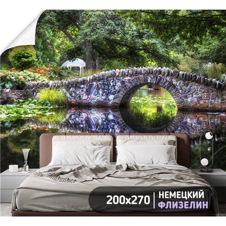 Фотообои для интерьера - 200х270см из 2х полос. Обои для стен, оформление спальни, детской комнаты, кухни, гостинной.