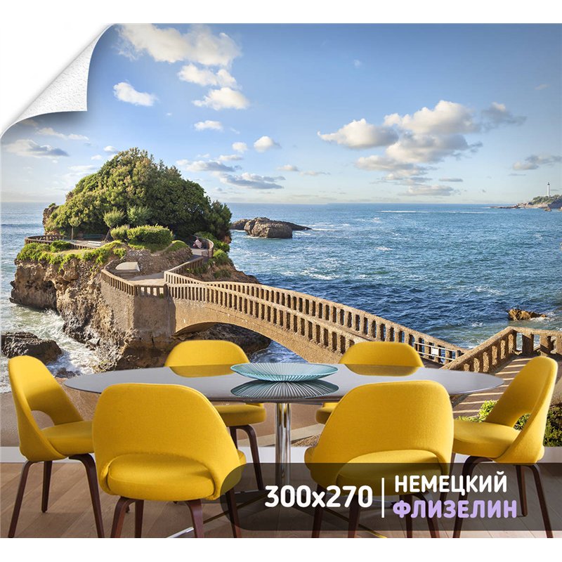 Фотообои для интерьера - 300х270см из 3х полос. Обои для стен, оформление спальни, детской комнаты, кухни, гостинной.
