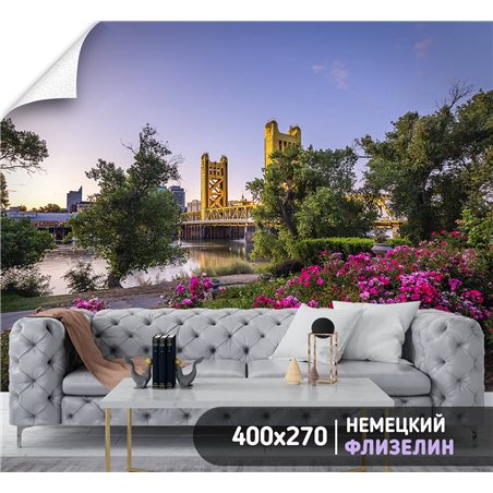 Фотообои для интерьера - 400х270см из 4х полос. Обои для стен, оформление спальни, детской комнаты, кухни, гостинной.