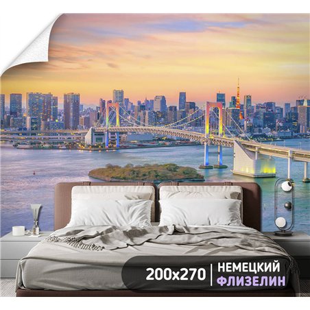 Фотообои для интерьера - 200х270см из 2х полос. Обои для стен, оформление спальни, детской комнаты, кухни, гостинной.