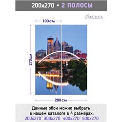 Фотообои для интерьера - 200х270см из 2х полос. Обои для стен, оформление спальни, детской комнаты, кухни, гостинной.
