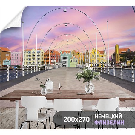 Фотообои для интерьера - 200х270см из 2х полос. Обои для стен, оформление спальни, детской комнаты, кухни, гостинной.