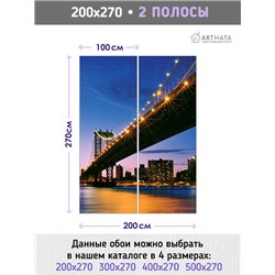 Фотообои для интерьера - 200х270см из 2х полос. Обои для стен, оформление спальни, детской комнаты, кухни, гостинной.